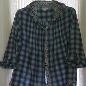 Dress Barn Hooded Blouse 3X